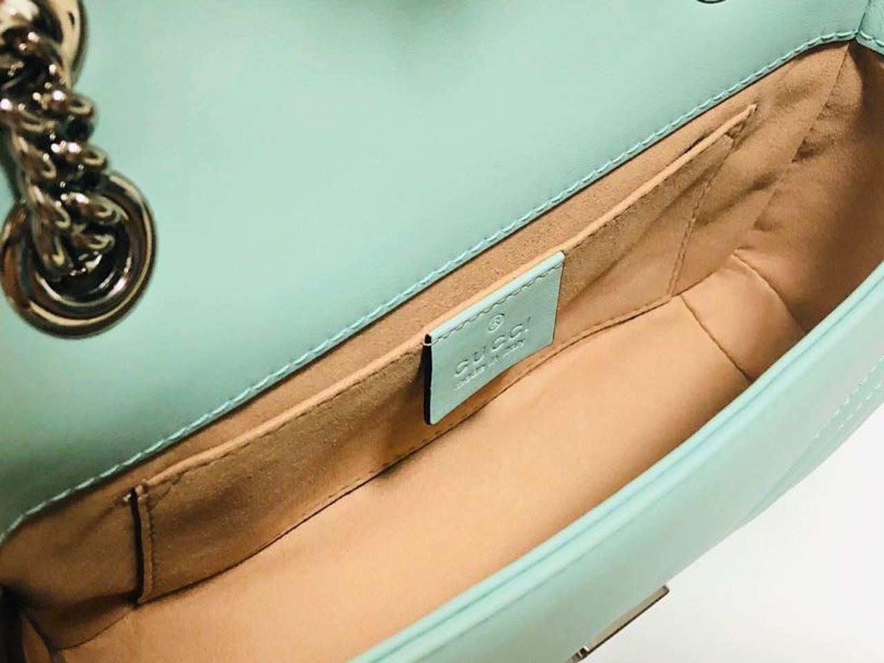 Glami Marmont MatelassÃƒÂ© Mini Bag Mint Green MatelassÃƒÂ© Chevron For Women 8.5in/22cm Glami