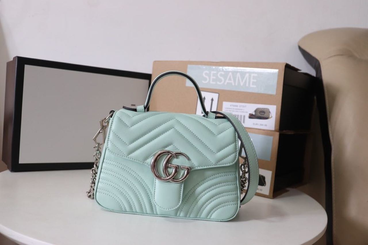 Glami Marmont Mini Top Handle Bag Mint Green For Women 8.3in/21cm Glami