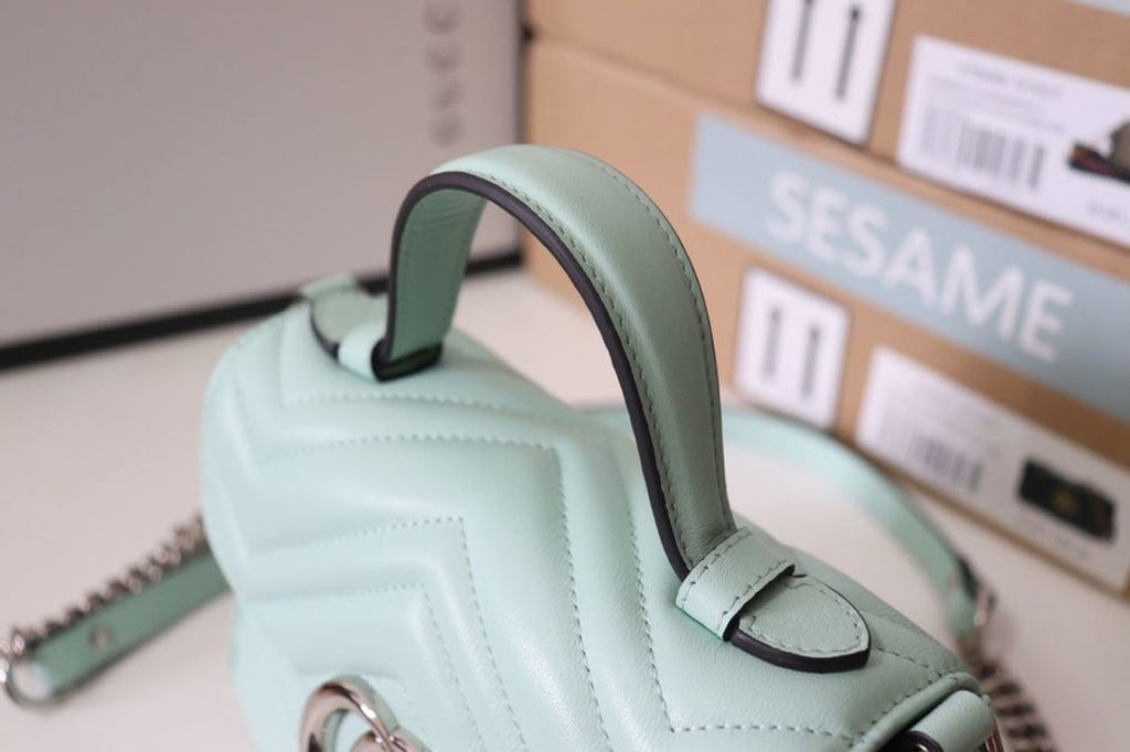 Glami Marmont Mini Top Handle Bag Mint Green For Women 8.3in/21cm Glami