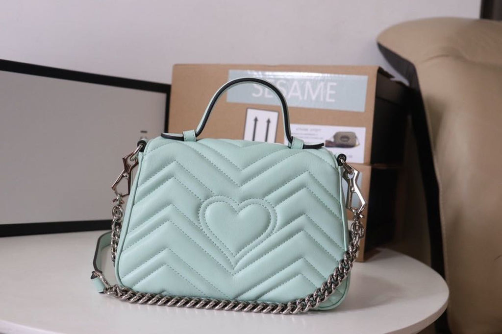 Glami Marmont Mini Top Handle Bag Mint Green For Women 8.3in/21cm Glami