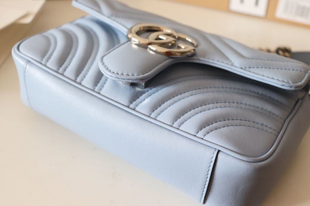 Glami Marmont MatelassÃƒÂ© Mini Bag Sky Blue For Women 8.5in/22cm Glami