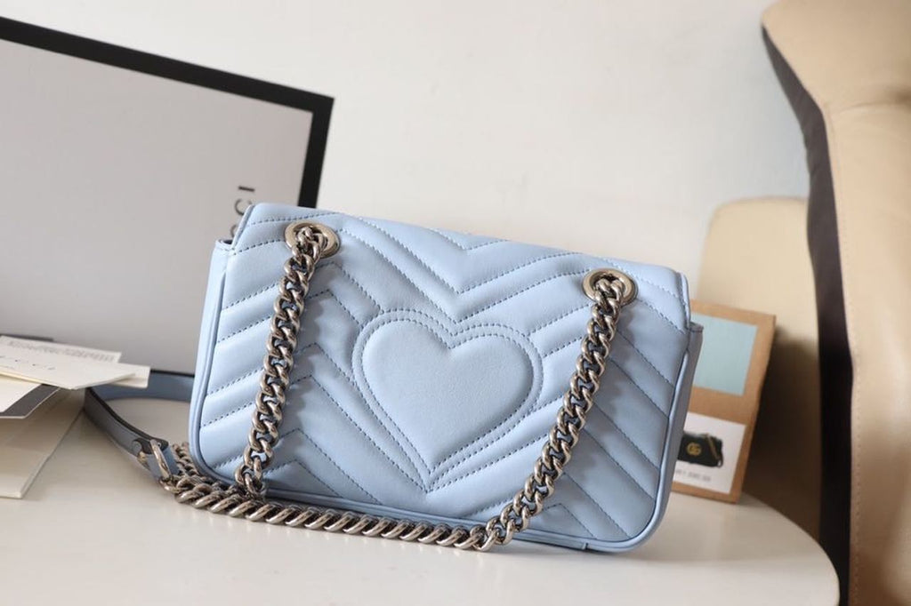 Glami Marmont MatelassÃƒÂ© Mini Bag Sky Blue For Women 8.5in/22cm Glami