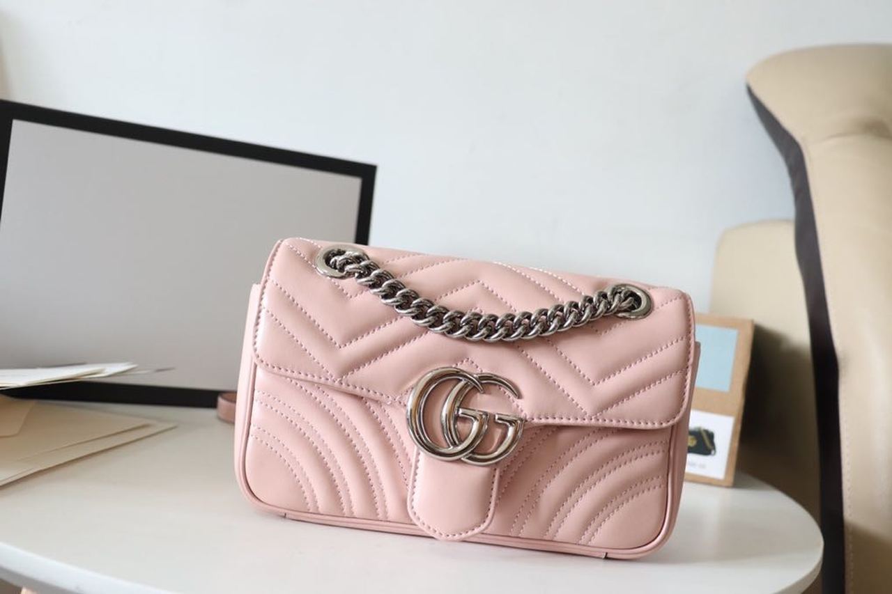 Glami Marmont MatelassÃƒÂ© Mini Bag Dusty Pink MatelassÃƒÂ© Chevron For Women 8.5in/22cm Glami