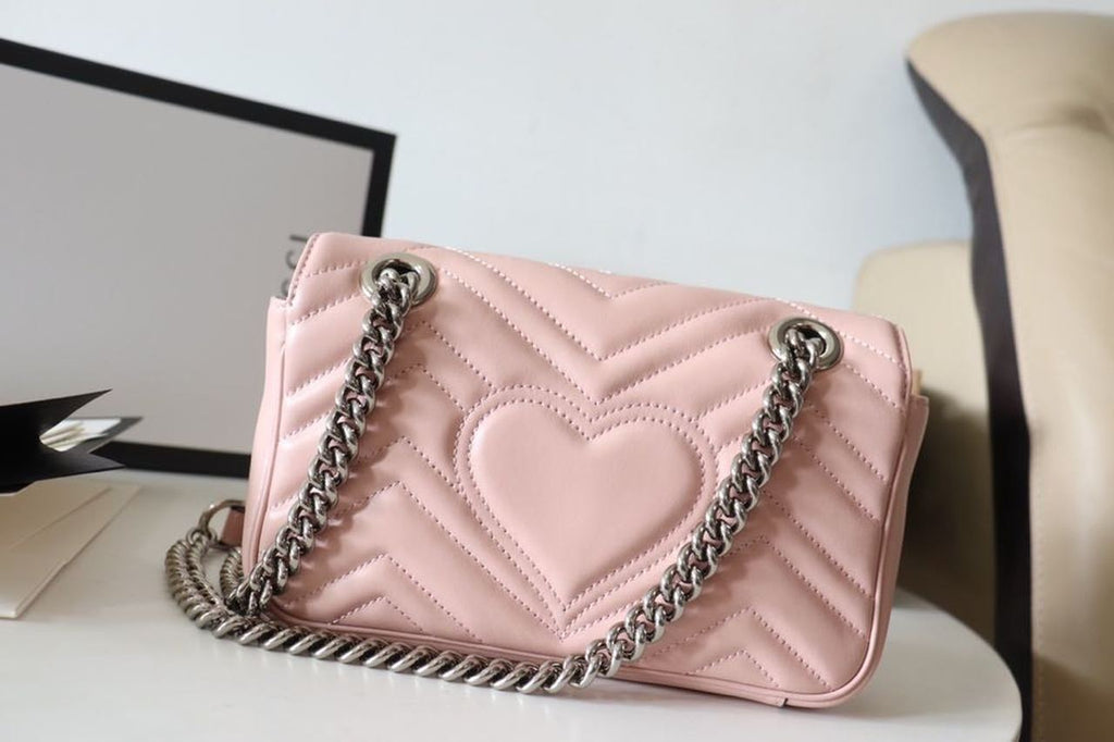 Glami Marmont MatelassÃƒÂ© Mini Bag Dusty Pink MatelassÃƒÂ© Chevron For Women 8.5in/22cm Glami