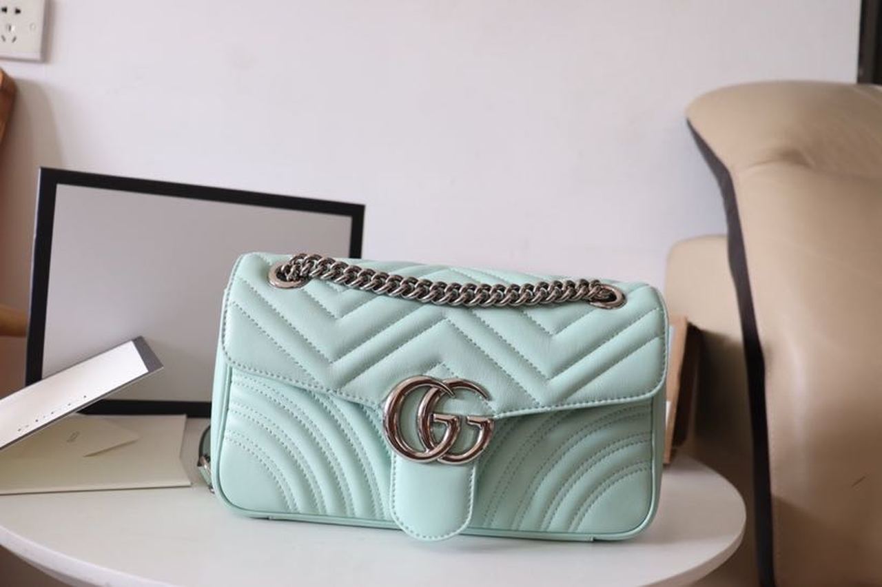 Glami Marmont Small MatelassÃƒÂ© Shoulder Bag Mint Green For Women 10in/26cm Glami 443497