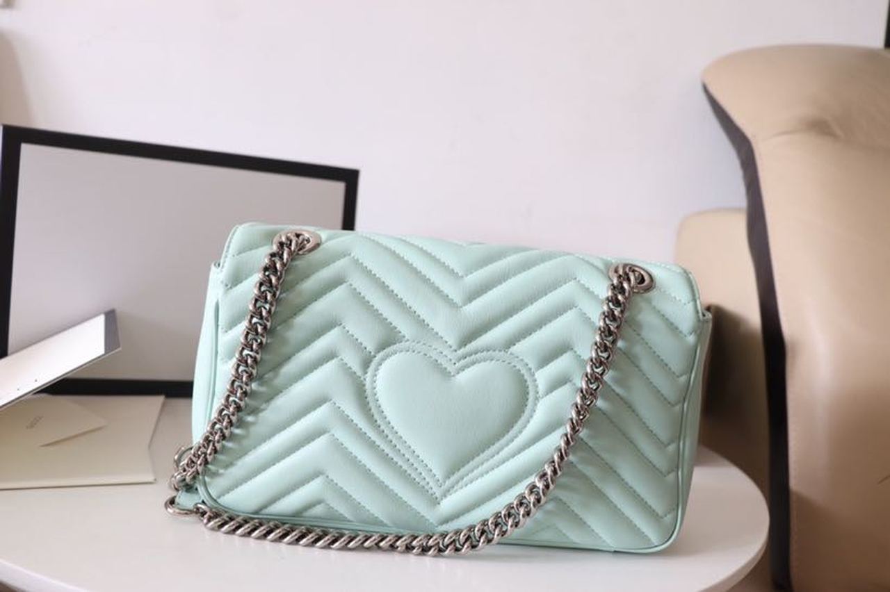 Glami Marmont Small MatelassÃƒÂ© Shoulder Bag Mint Green For Women 10in/26cm Glami 443497