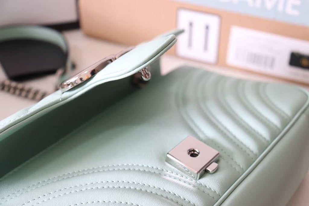 Glami Marmont Small MatelassÃƒÂ© Shoulder Bag Mint Green For Women 10in/26cm Glami 443497