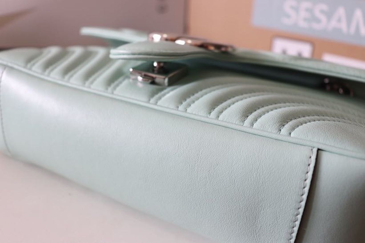 Glami Marmont Small MatelassÃƒÂ© Shoulder Bag Mint Green For Women 10in/26cm Glami 443497