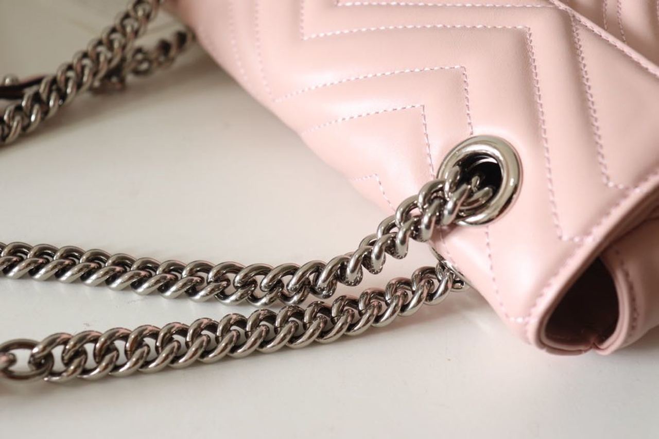 Glami Marmont Small MatelassÃƒÂ© Shoulder Bag Dusty Pink For Women 10in/26cm Glami 443497