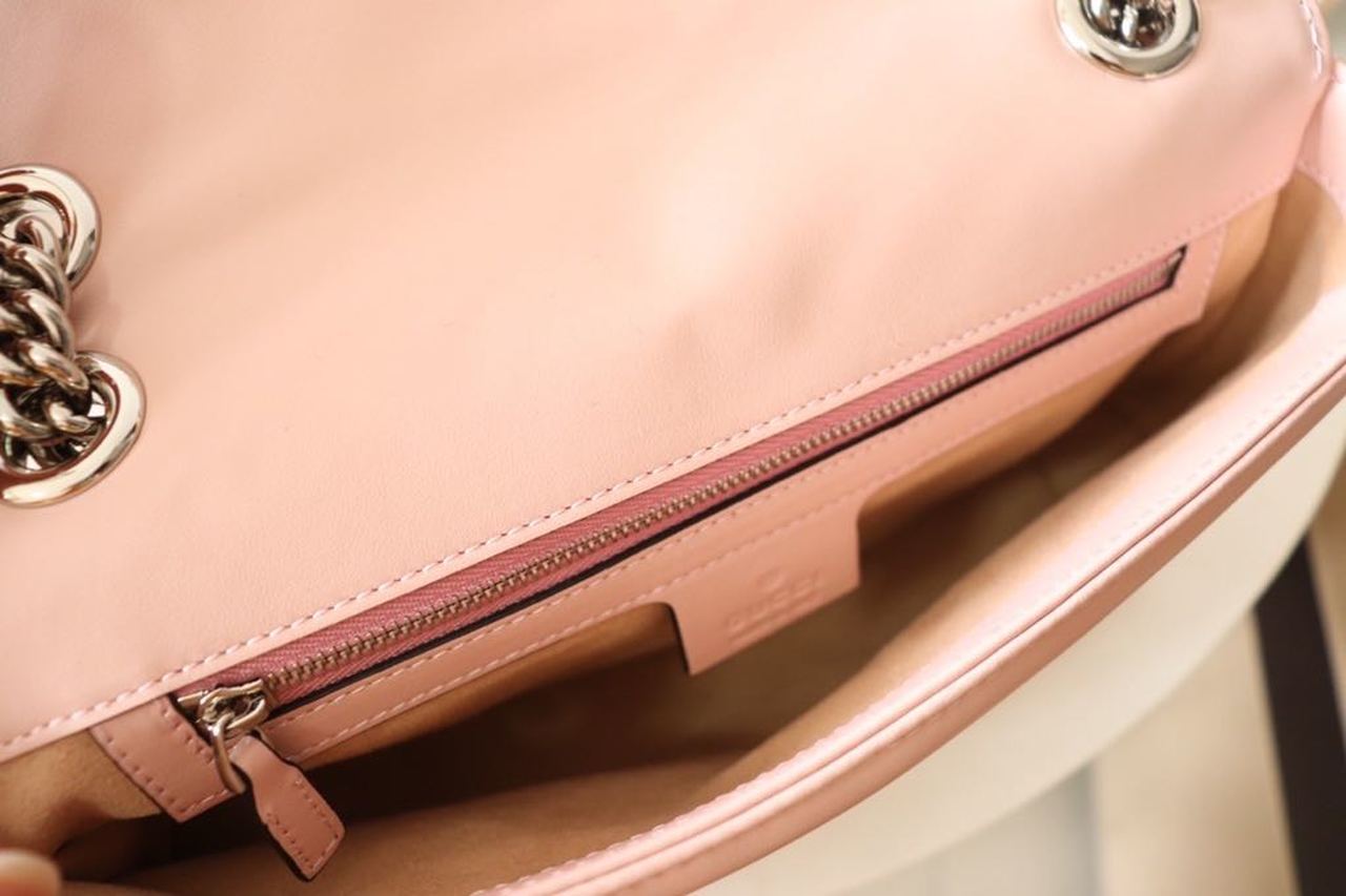Glami Marmont Small MatelassÃƒÂ© Shoulder Bag Dusty Pink For Women 10in/26cm Glami 443497
