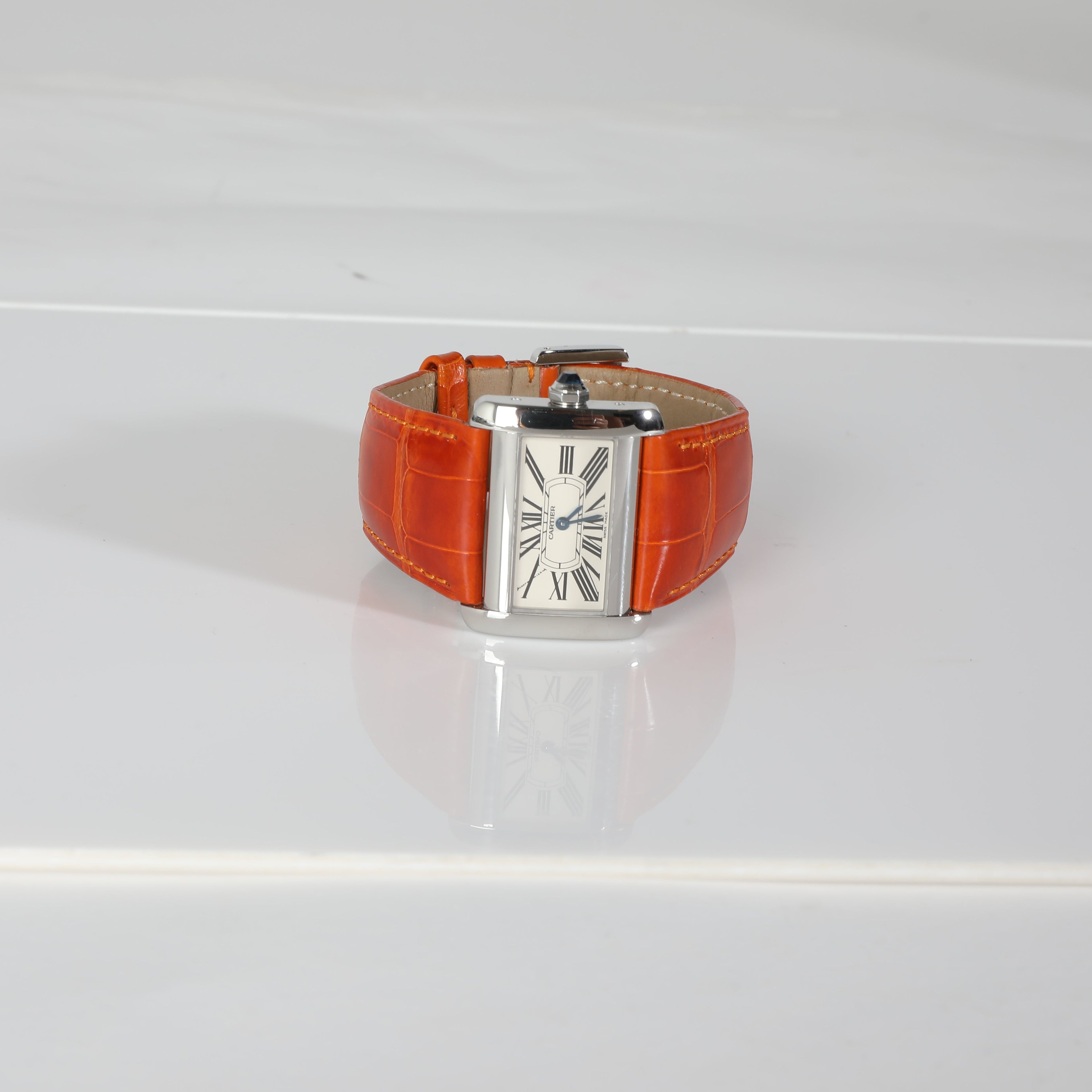 CARTIER Tank Divan de W6300255 Women's Watch in Stainless Steel