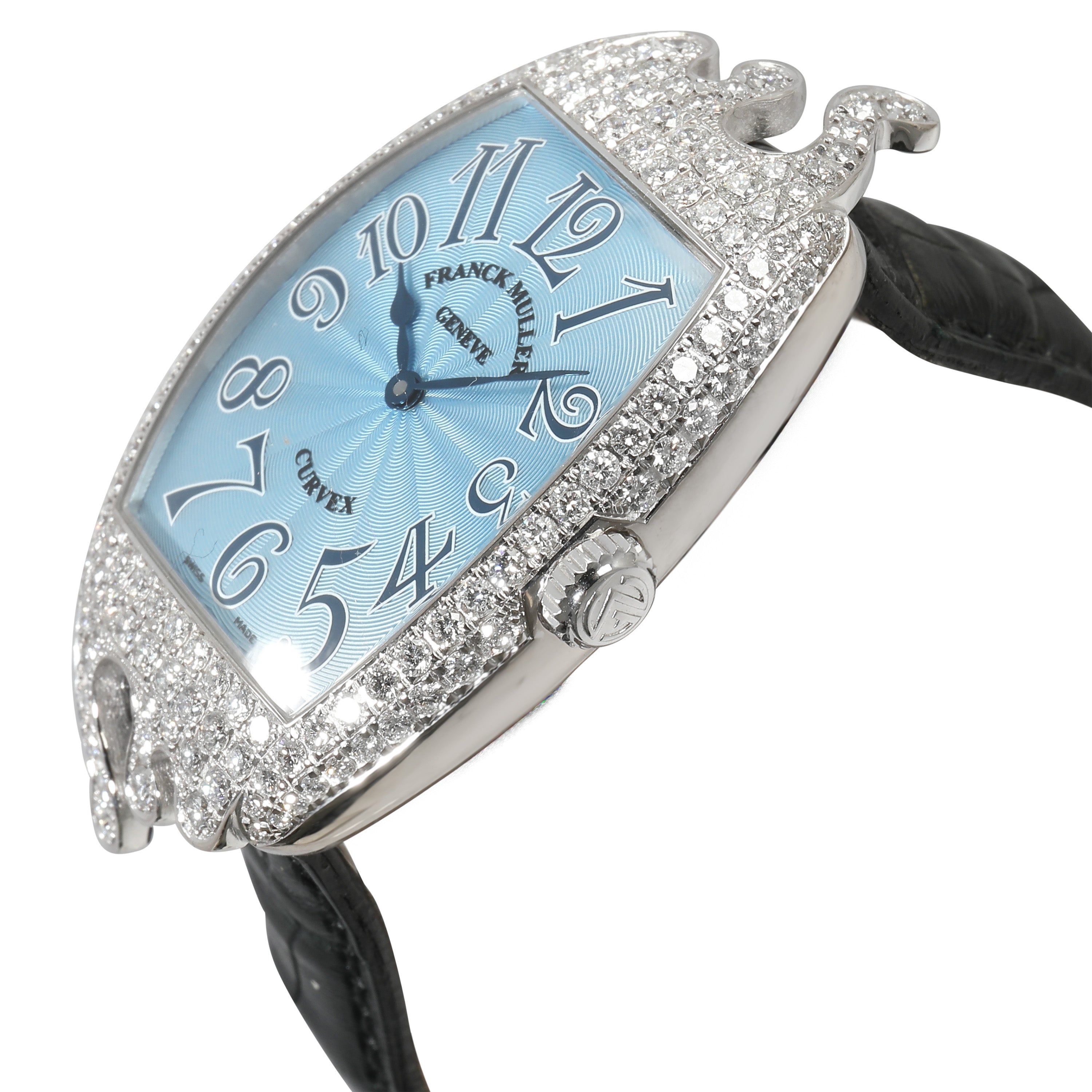 FRANCK MULLER Cintree Curvex 7502 QZ HJ POP Unisex Watch in 18kt White Gold
