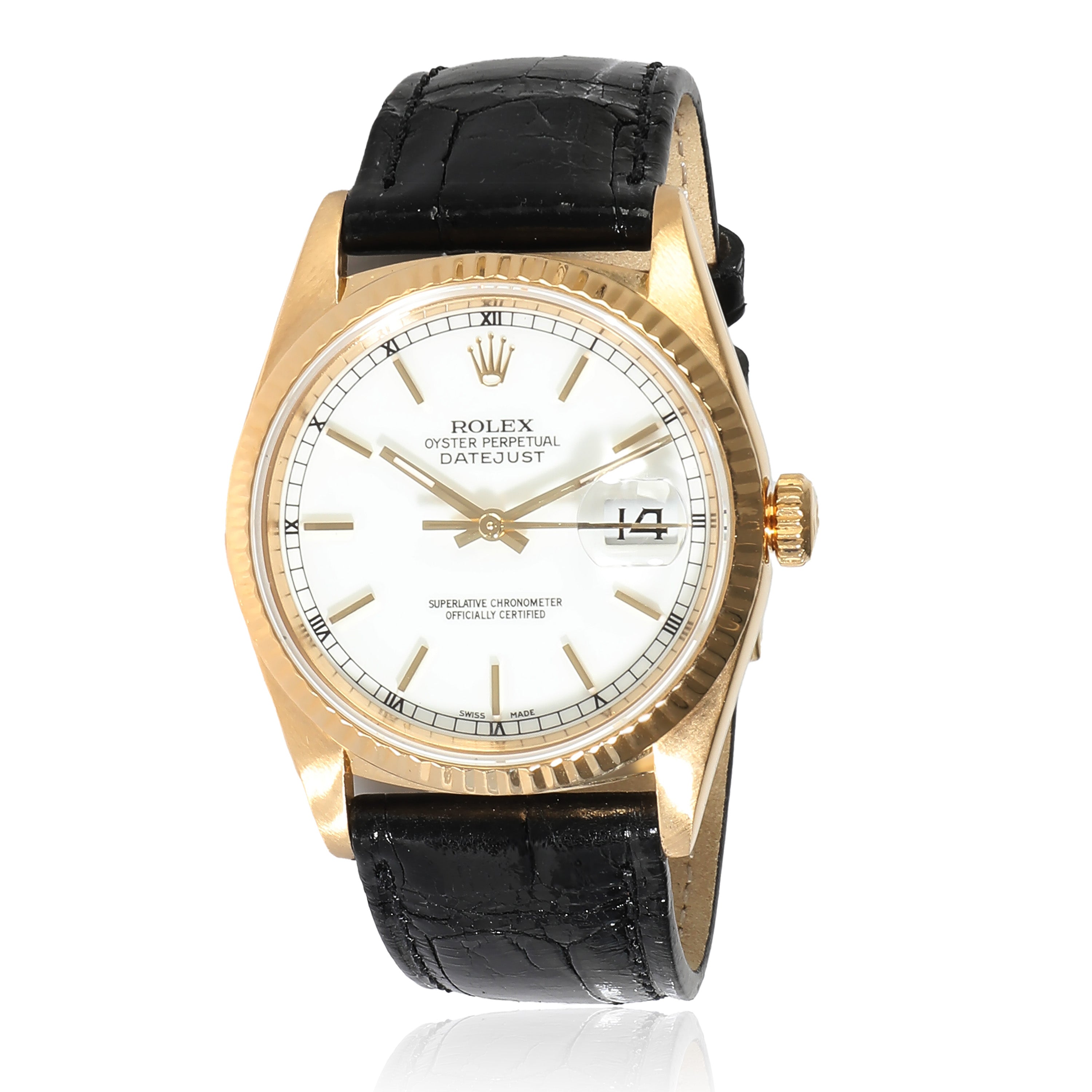 ROLEX Datejust 16238 Men's Watch in 18kt Yellow Gold
