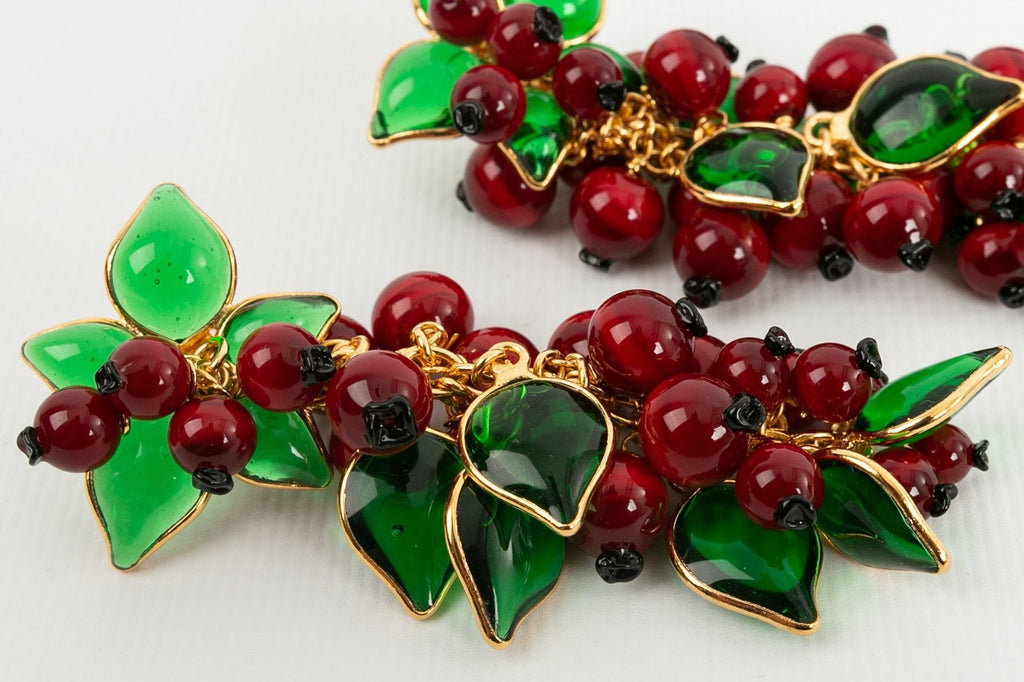 Boucles d'oreilles en pÃƒÆ’Ã‚Â¢te de verre Augustine