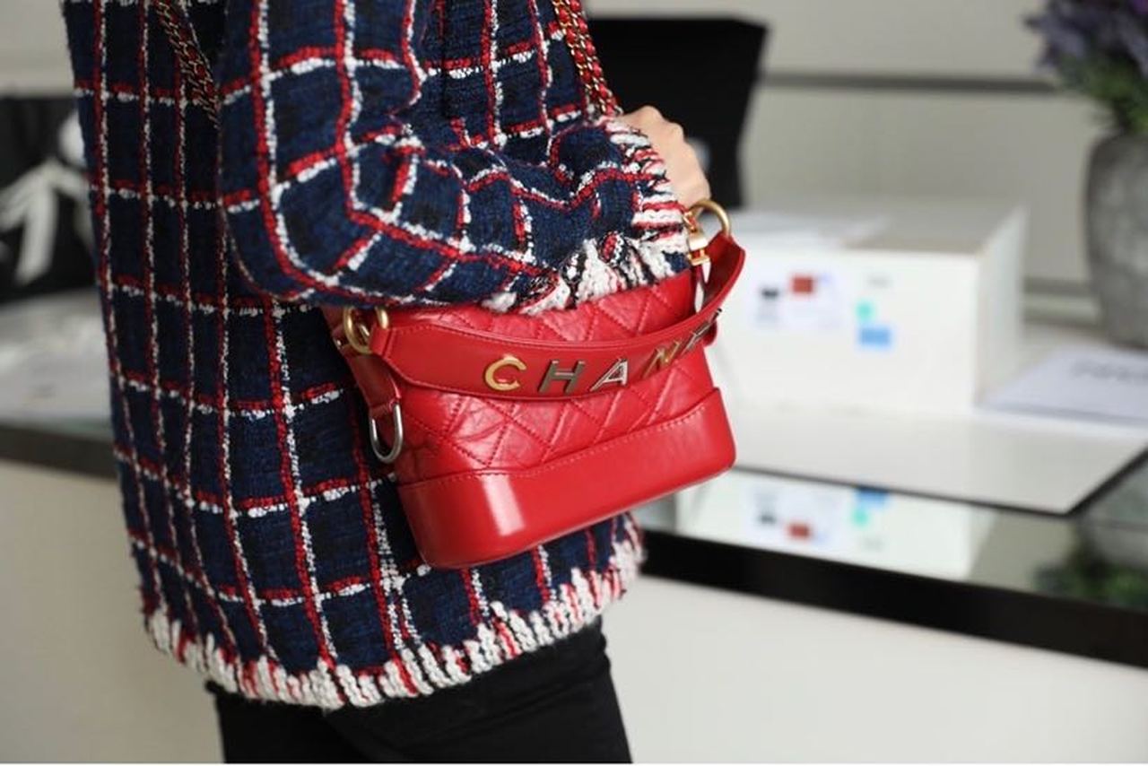 CHLGabrielle Small Hobo Bag Red For Women 7.8in/20cm A91810