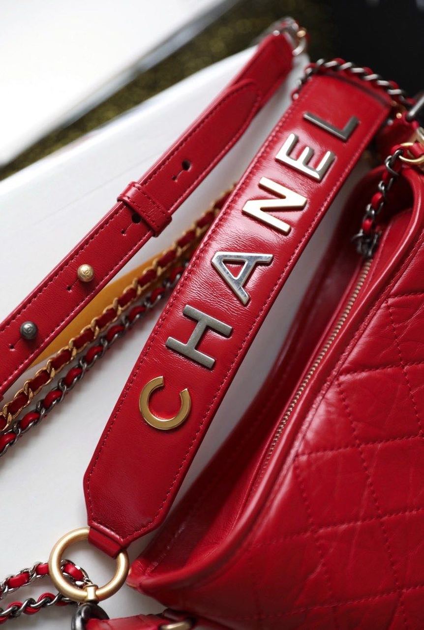 CHLGabrielle Small Hobo Bag Red For Women 7.8in/20cm A91810