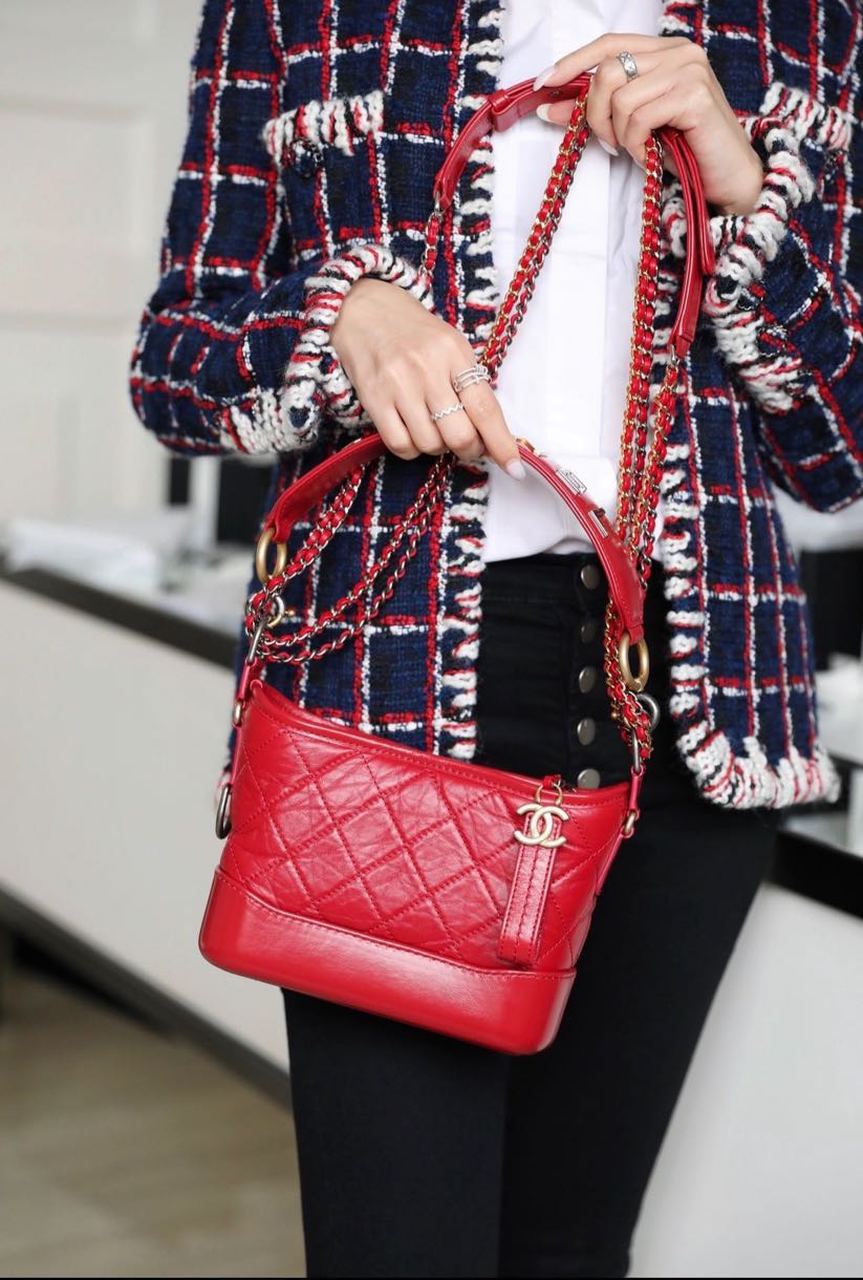 CHLGabrielle Small Hobo Bag Red For Women 7.8in/20cm A91810