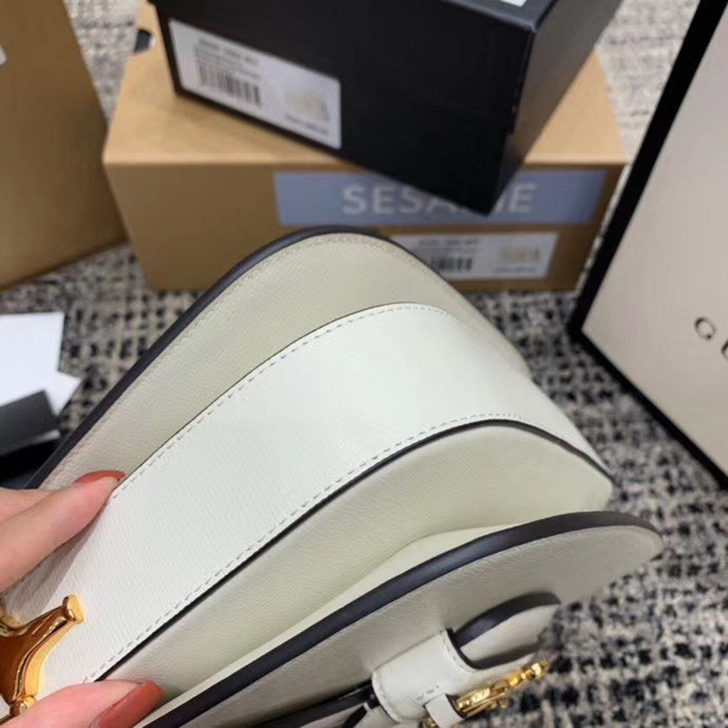 gg Horsebit 1955 Shoulder Bag White For Women 9.8in/25cm gg ‎602204 1DB0G 9022