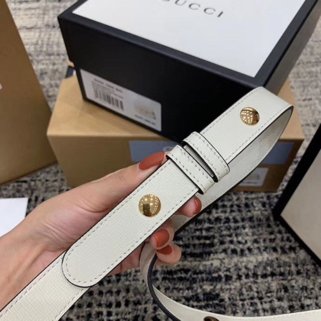 gg Horsebit 1955 Shoulder Bag White For Women 9.8in/25cm gg ‎602204 1DB0G 9022