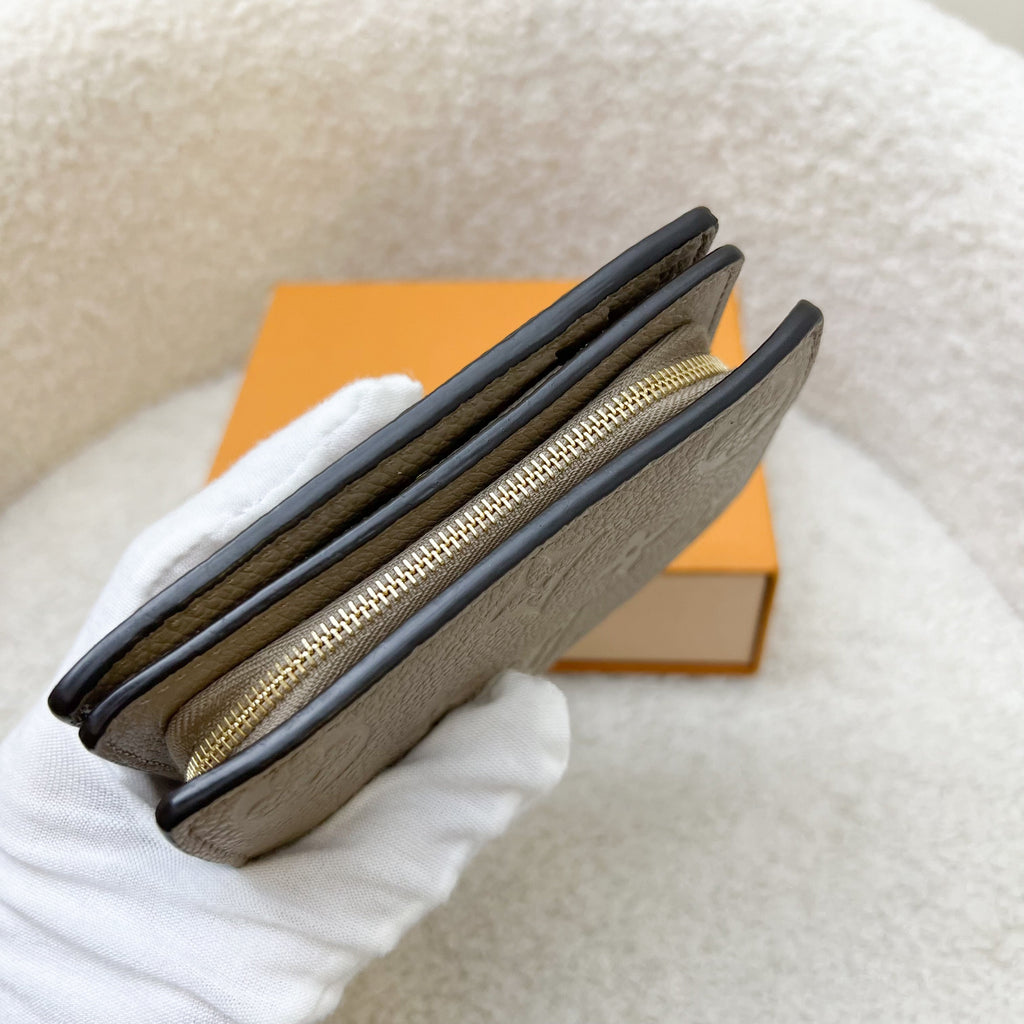 LV Clea Compact Wallet in in Tourterelle Monogram Empreinte Leather and GHW