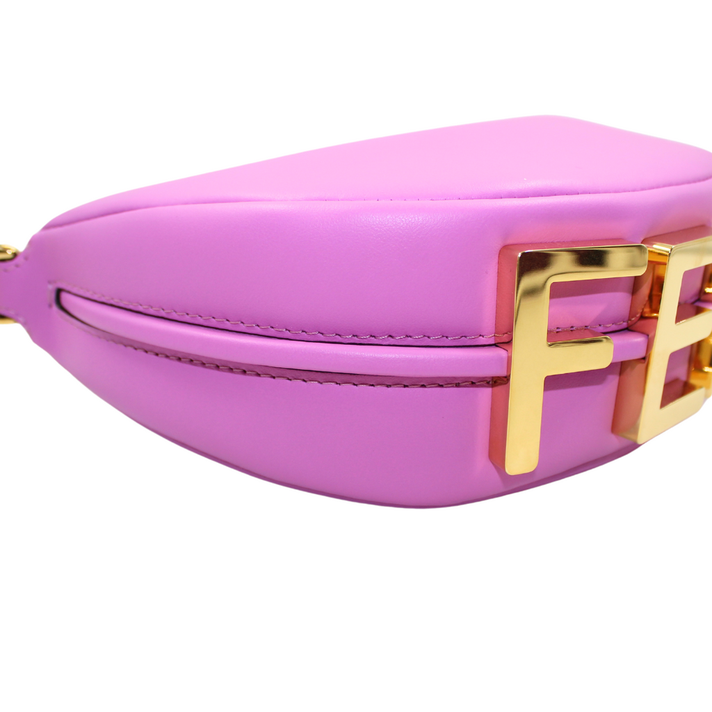 Fendi Fendigraphy Mini Leather Hobo Bag