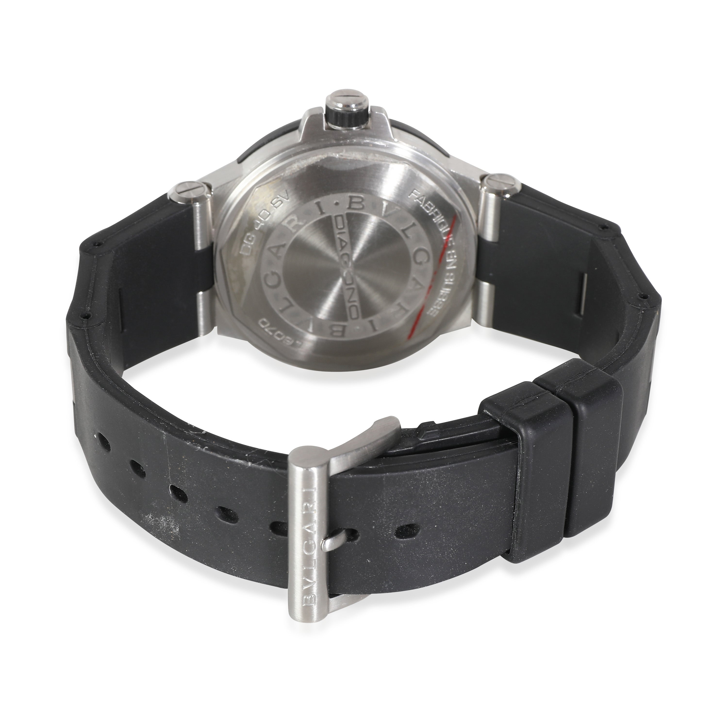 BVLGARI Diagono DG 40 SV Men's Watch in Stainless Steel/Rubber