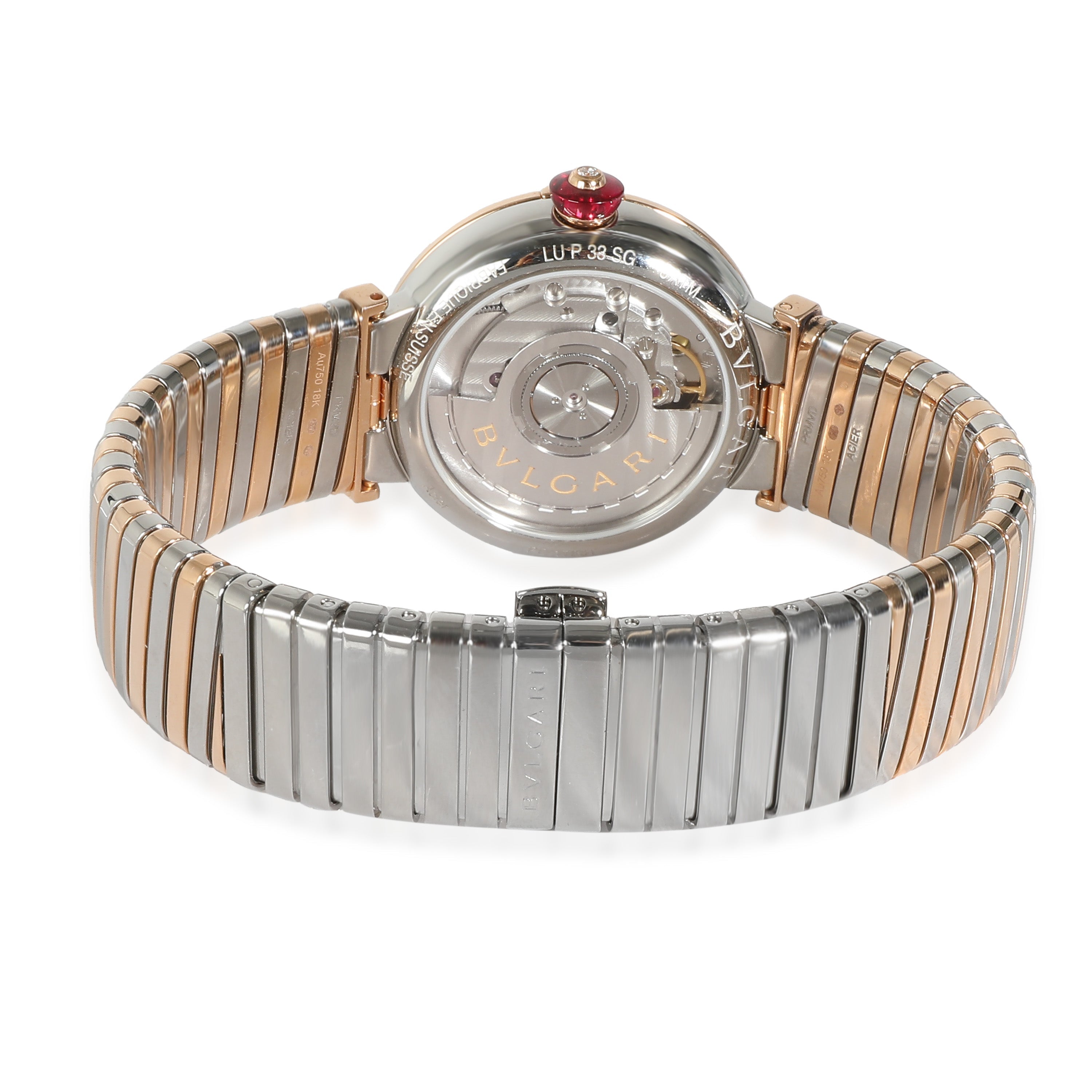BVLGARI Lvcea Tubogas 102954 Unisex Watch in 18kt Stainless Steel/Rose Gold