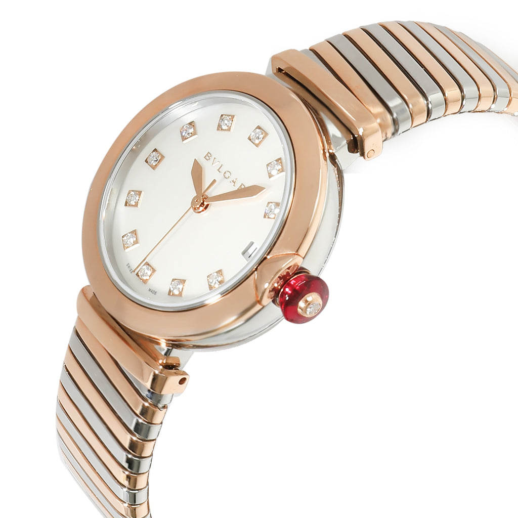 BVLGARI Lvcea Tubogas 102954 Unisex Watch in 18kt Stainless Steel/Rose Gold