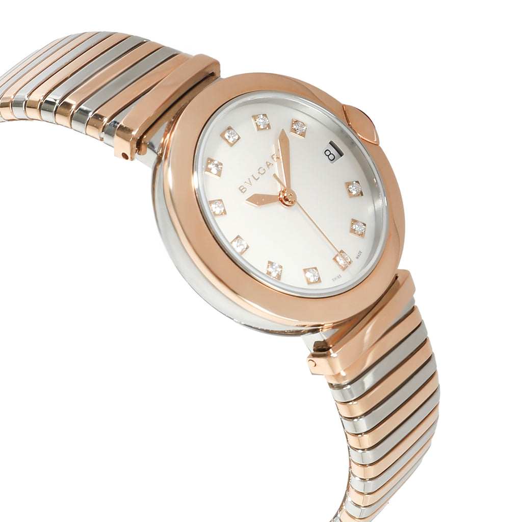 BVLGARI Lvcea Tubogas 102954 Unisex Watch in 18kt Stainless Steel/Rose Gold