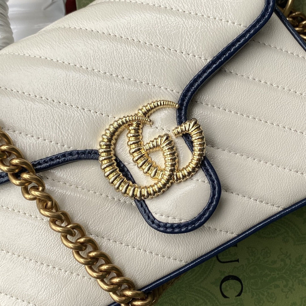 Glami Marmont Mini Top Handle Bag White For Women 8in/21cm 583571-0OLFX-9085