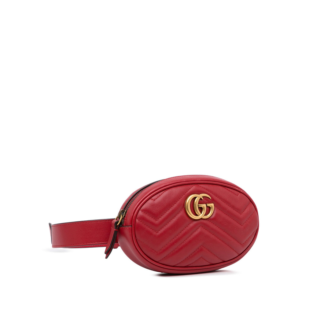 Gucci GG Marmont Belt Bag Red MatelassÃƒÆ’Ã‚Â©