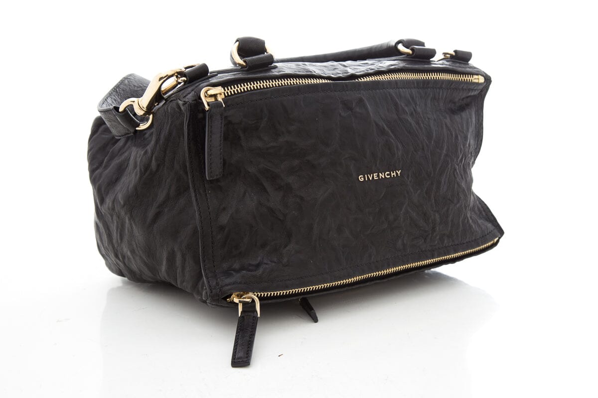 Givenchy "Pandora"  Medium Black Tumbled Leather Cross-Body