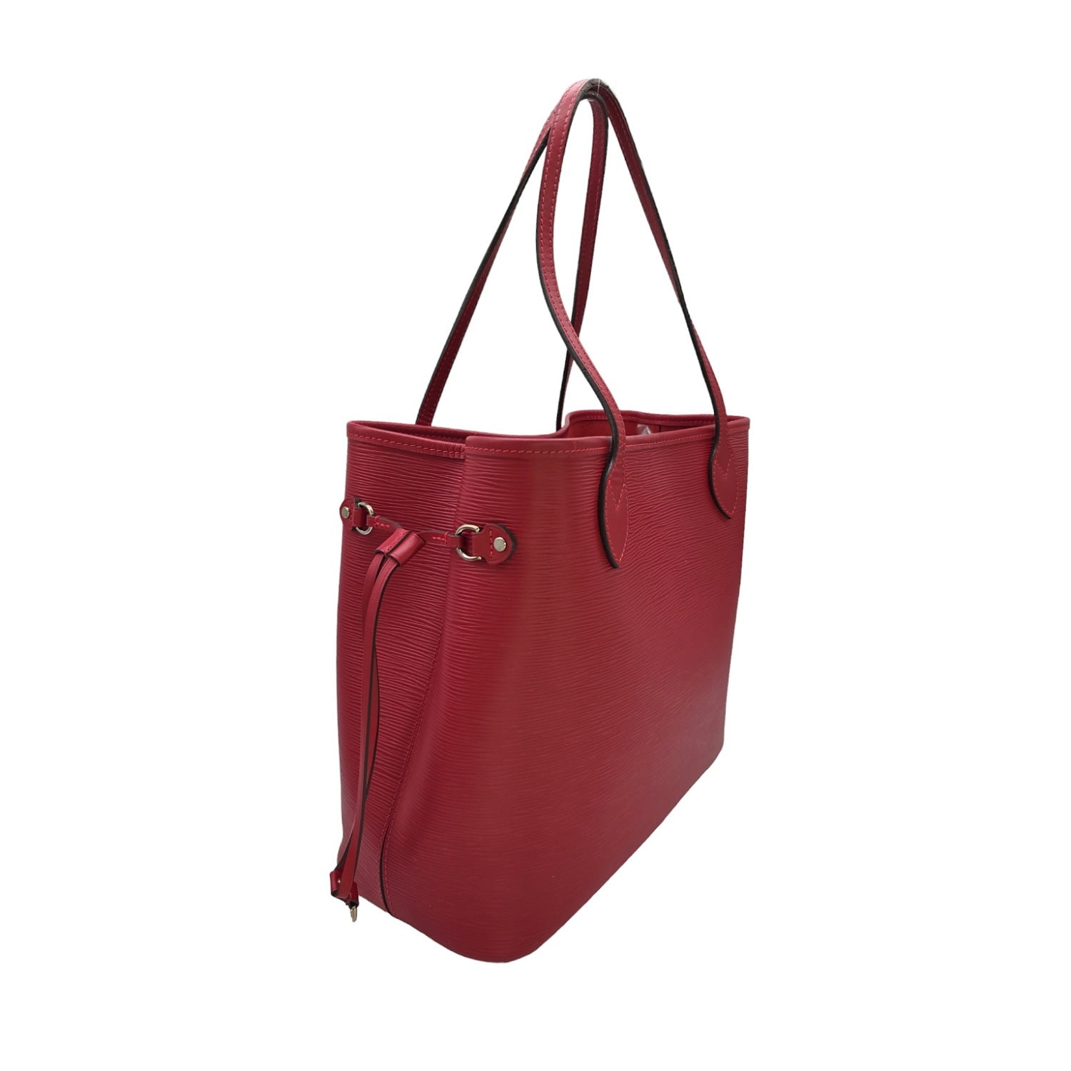 Louis Vuitton Red EPI Neverfull MM Tote w/ Pouch