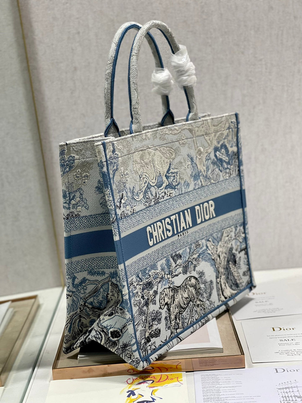 GLAMI Large Book Tote Bag Blue For Women 42cm/16in CD