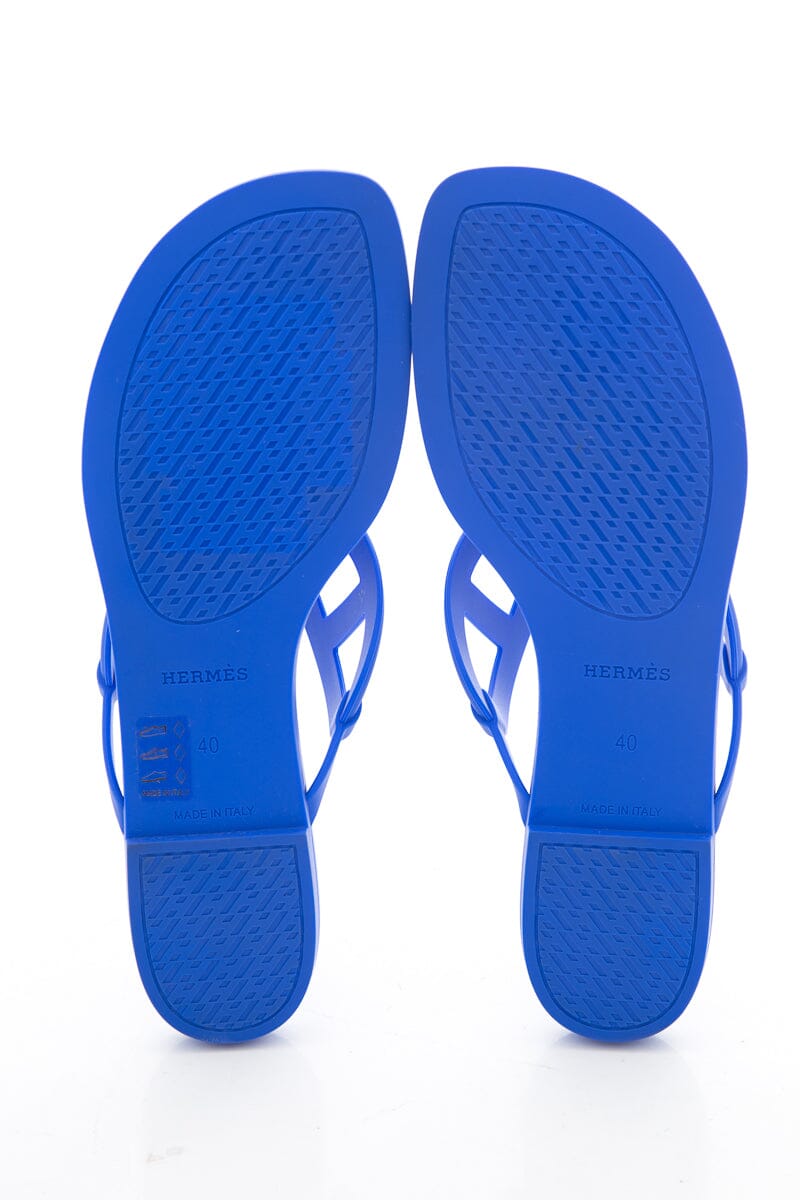 HermÃƒÆ’Ã‚Â¨s Blue Egerie Sandals SZ 40