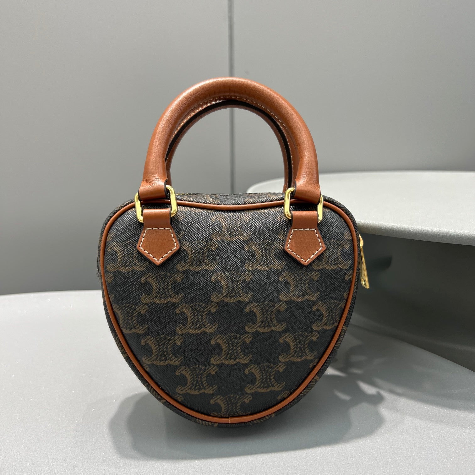 GLAMI MeGLAMIum GLAMI Heart In Triomphe Canvas Brown For Women 6in/14.5cm 198222BZJ.04LU
