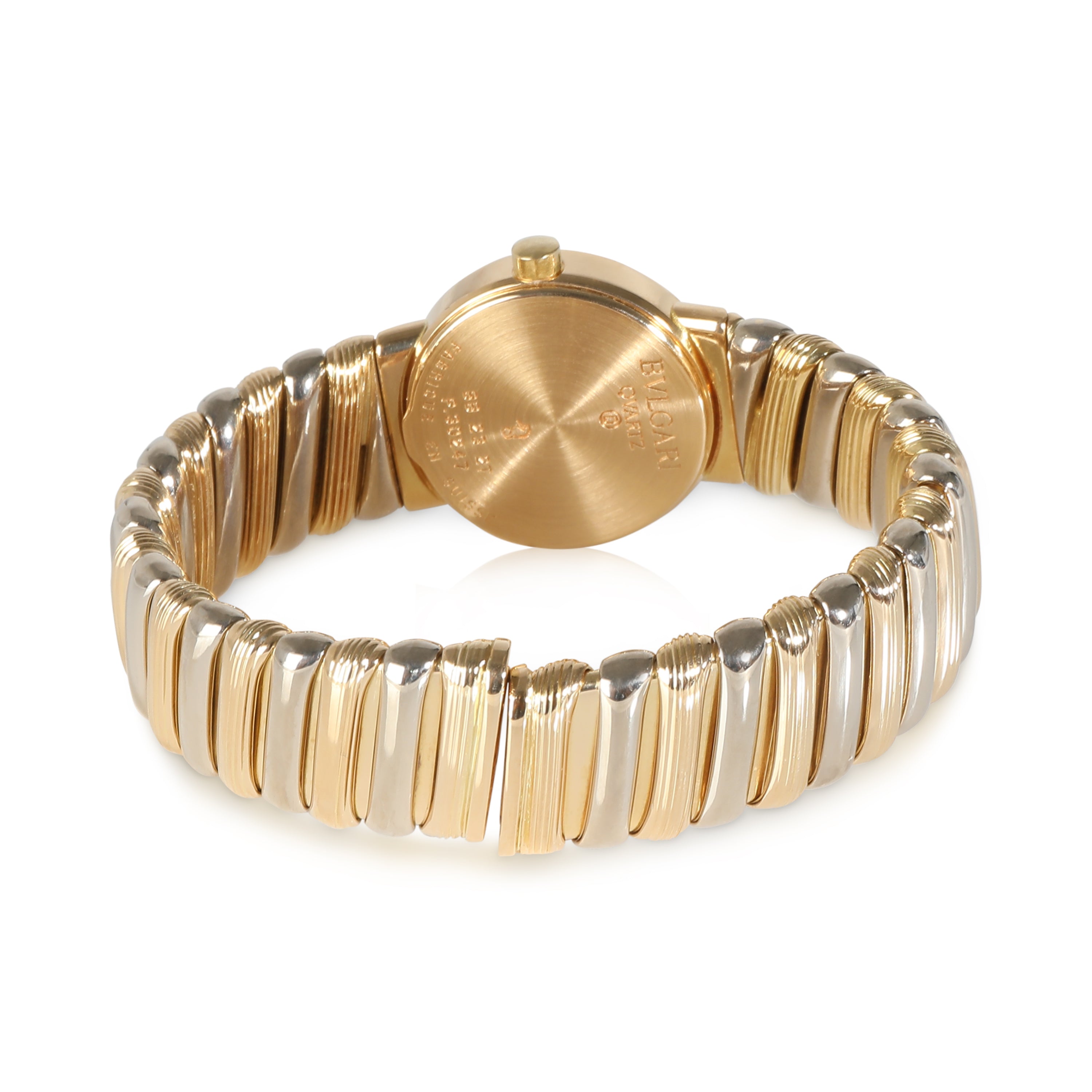 BVLGARI Tubogas BB 23 2T Women's Watch in 18kt White Gold/Yellow Gold