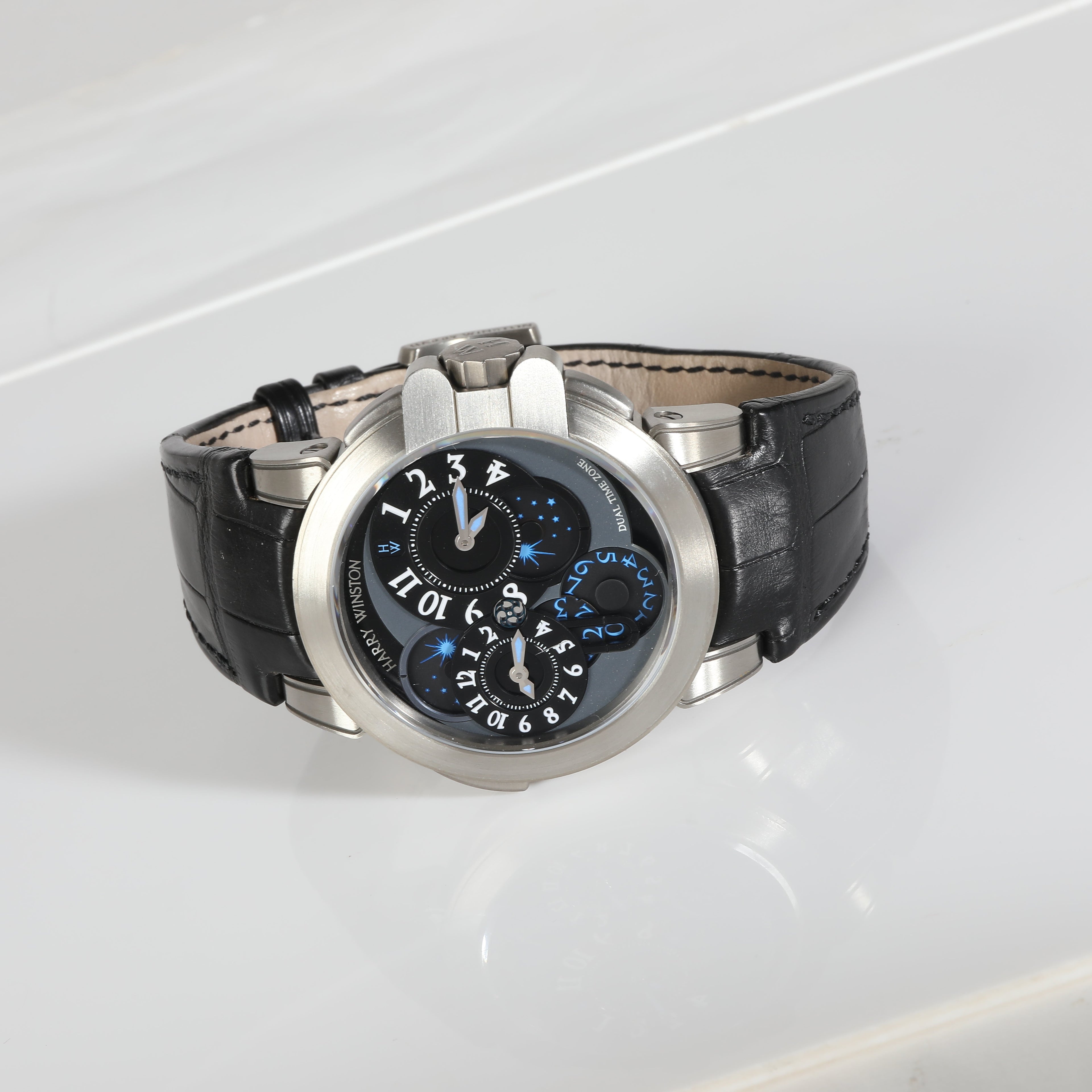 HARRY WINSTON Ocean Dual-Time Project Z 400-MATZ44ZC.K1 Men's Watch in Zalium