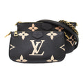 Louis Vuitton Louis Vuitton Multicolor Accessoires Handbag Leather Monogram Emplant  Black Beige M45777