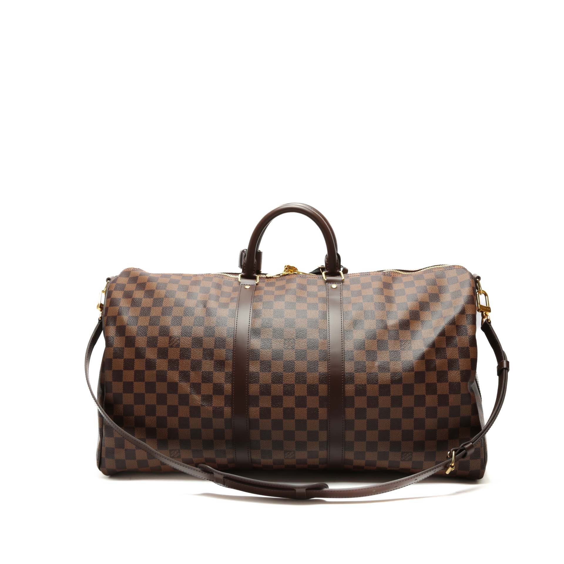 LOUIS VUITTON Keepall 55 Bando Damier Ebene