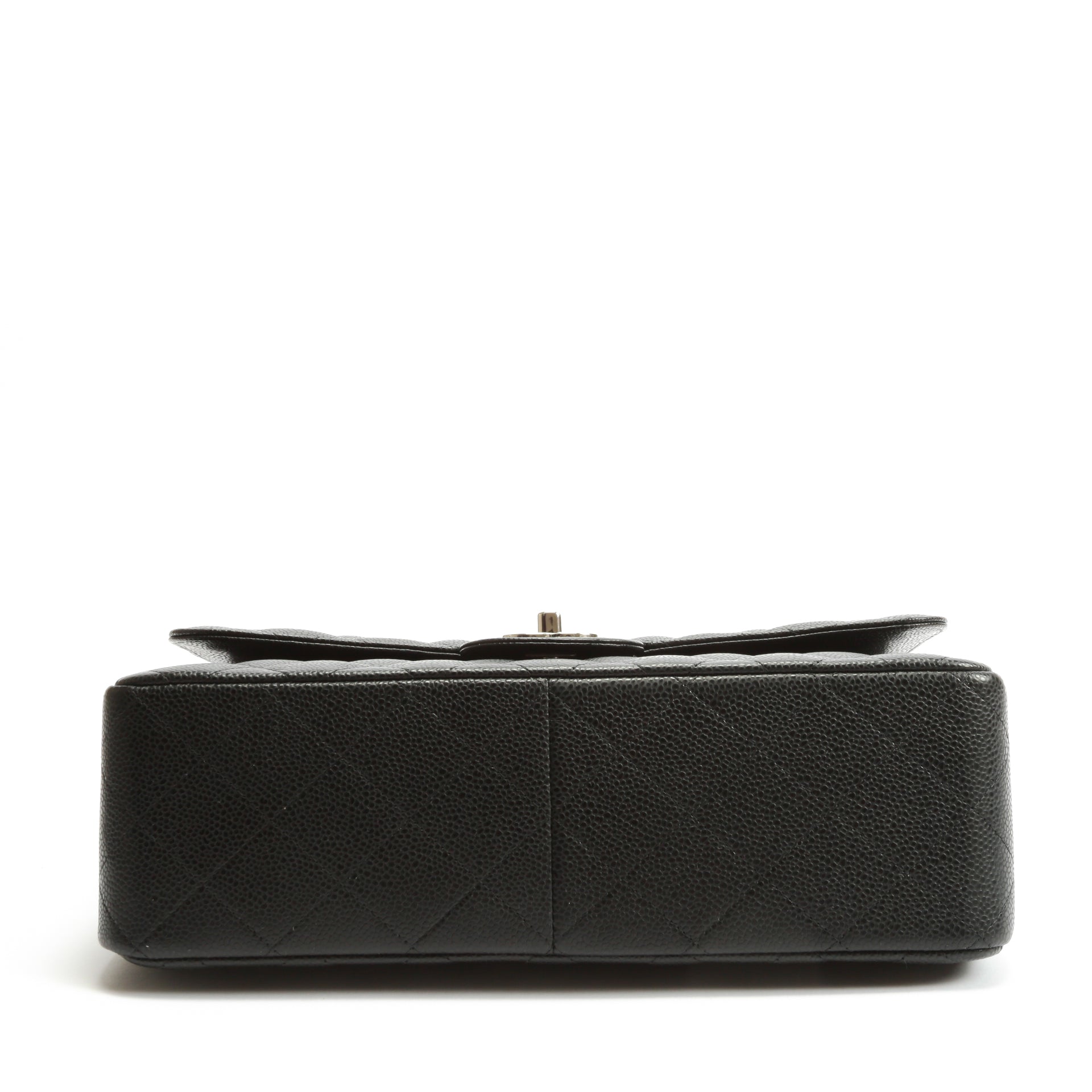 CHANEL Jumbo Double Flap- Black Caviar with Silver