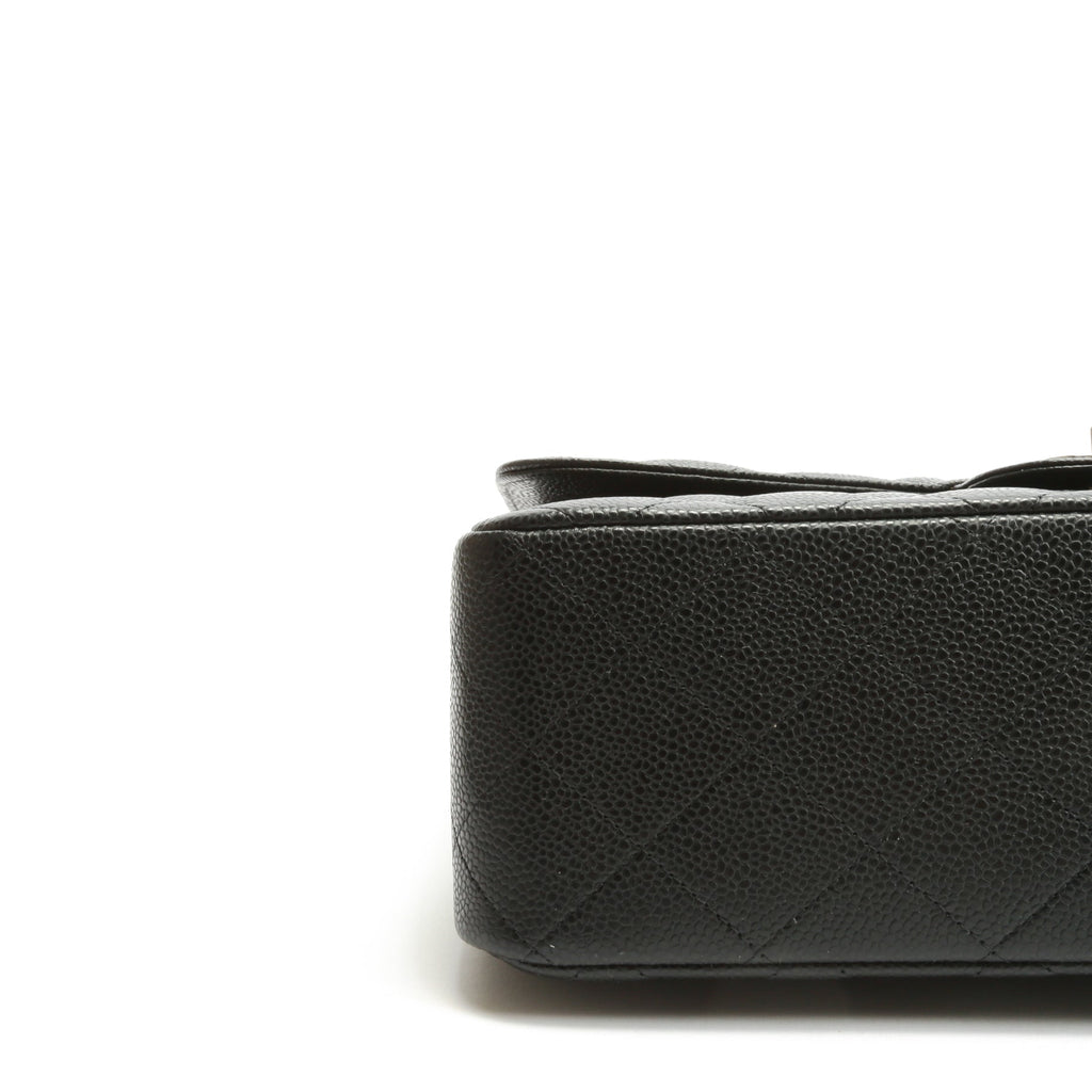 CHANEL Jumbo Double Flap- Black Caviar with Silver