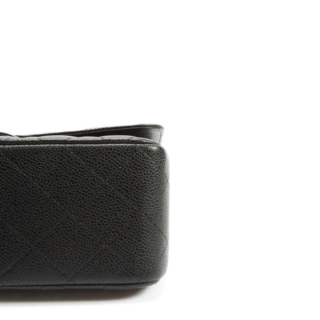 CHANEL Jumbo Double Flap- Black Caviar with Silver