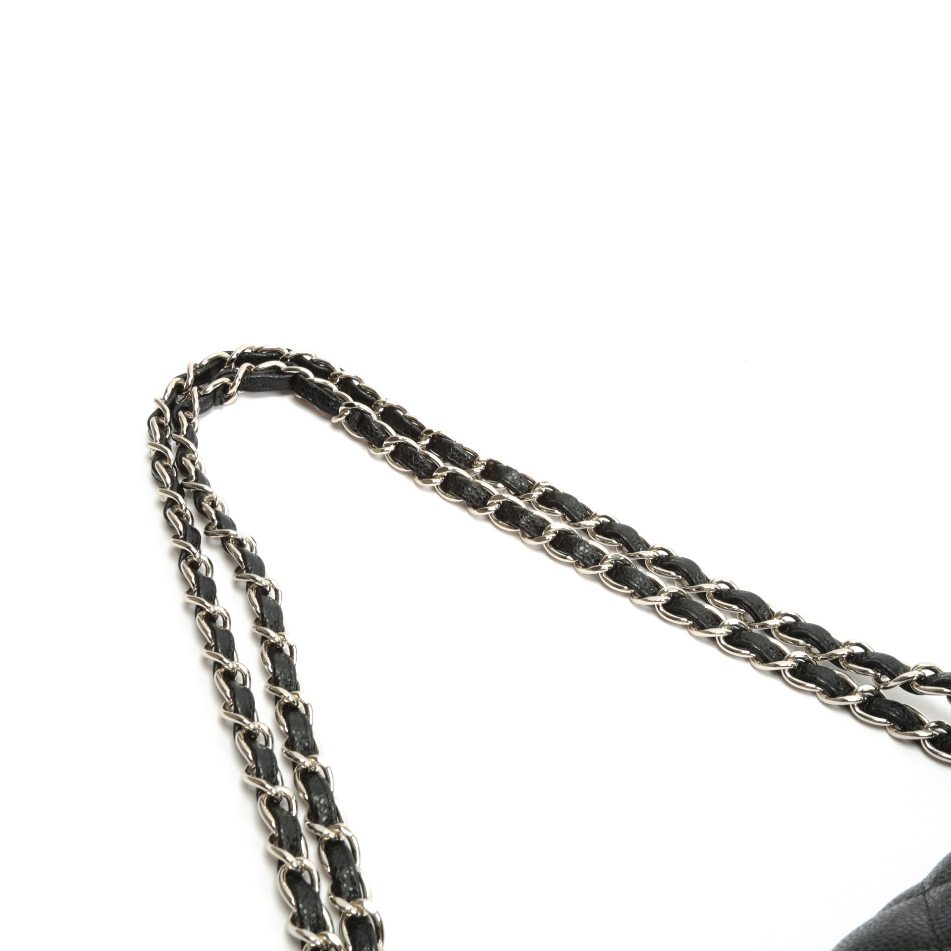 CHANEL Jumbo Double Flap- Black Caviar with Silver
