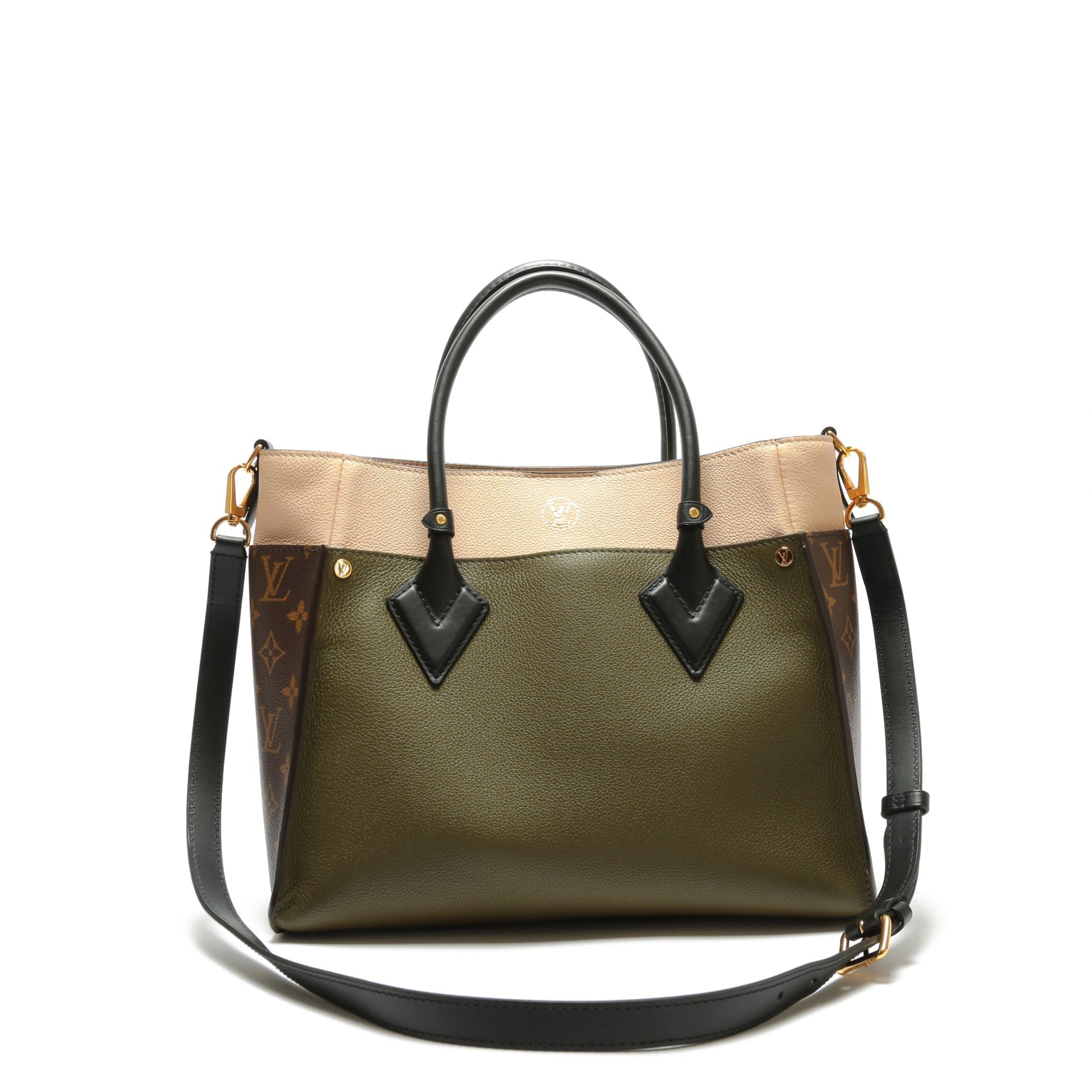 LOUIS VUITTON On My Side MM Laurel Green/Beige