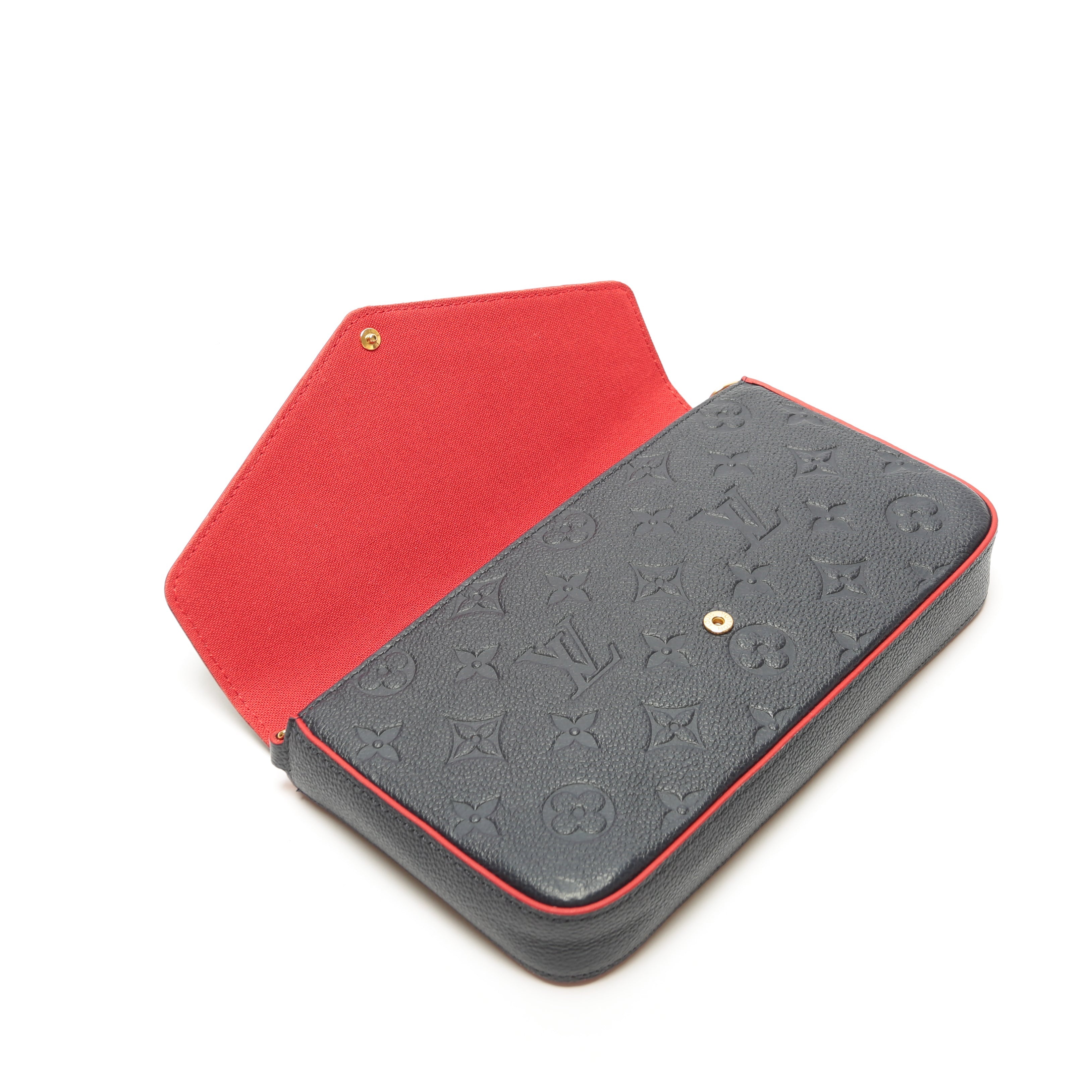 LOUIS VUITTON Felicie Pochette Navy Empreinte (3pc)