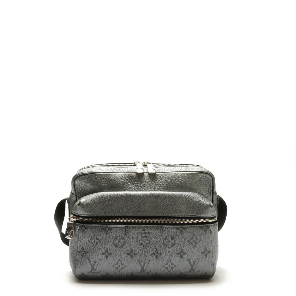 LOUIS VUITTON Outdoor Messenger Silver Taiga-OUTLET FINAL SALE