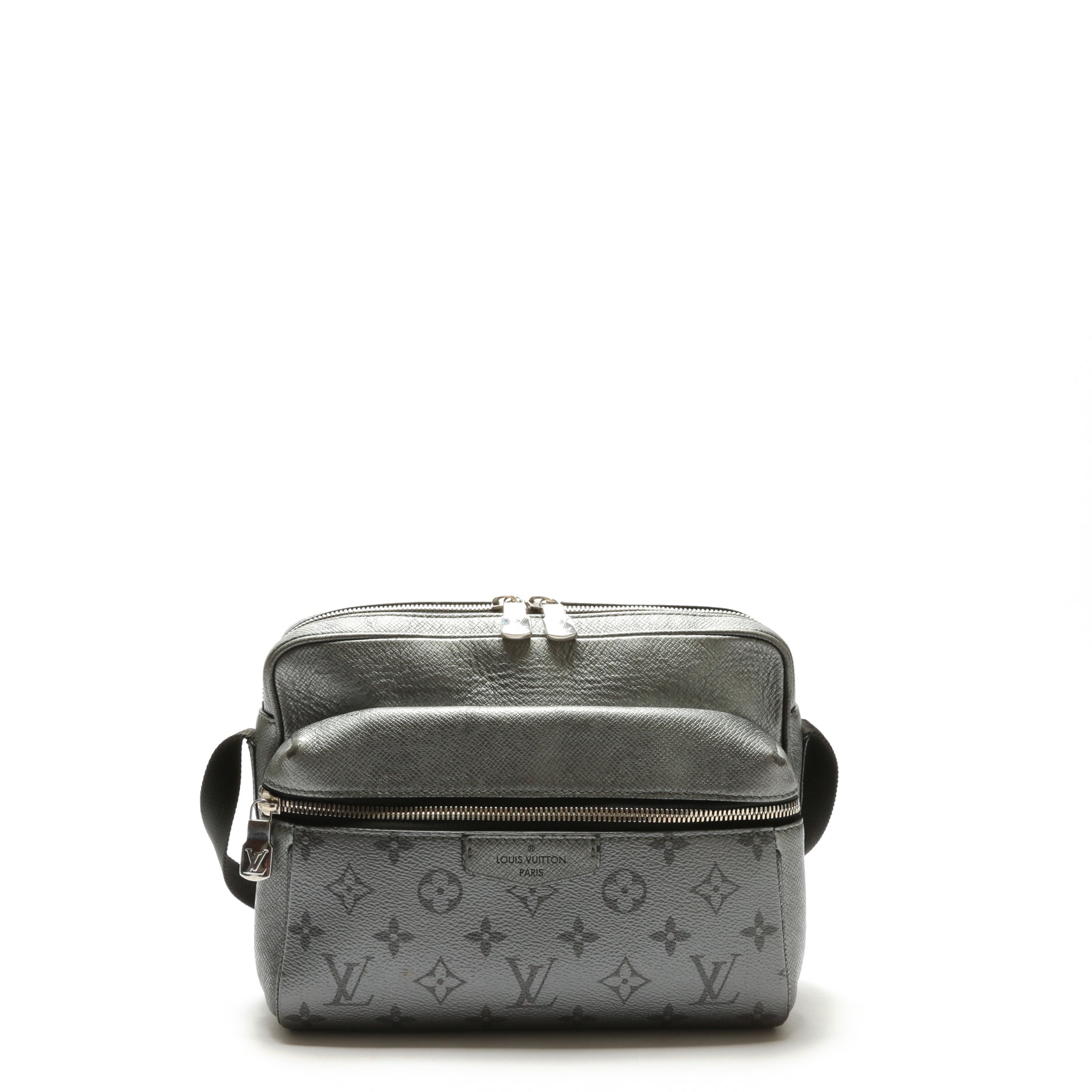 LOUIS VUITTON Outdoor Messenger Silver Taiga-OUTLET FINAL SALE