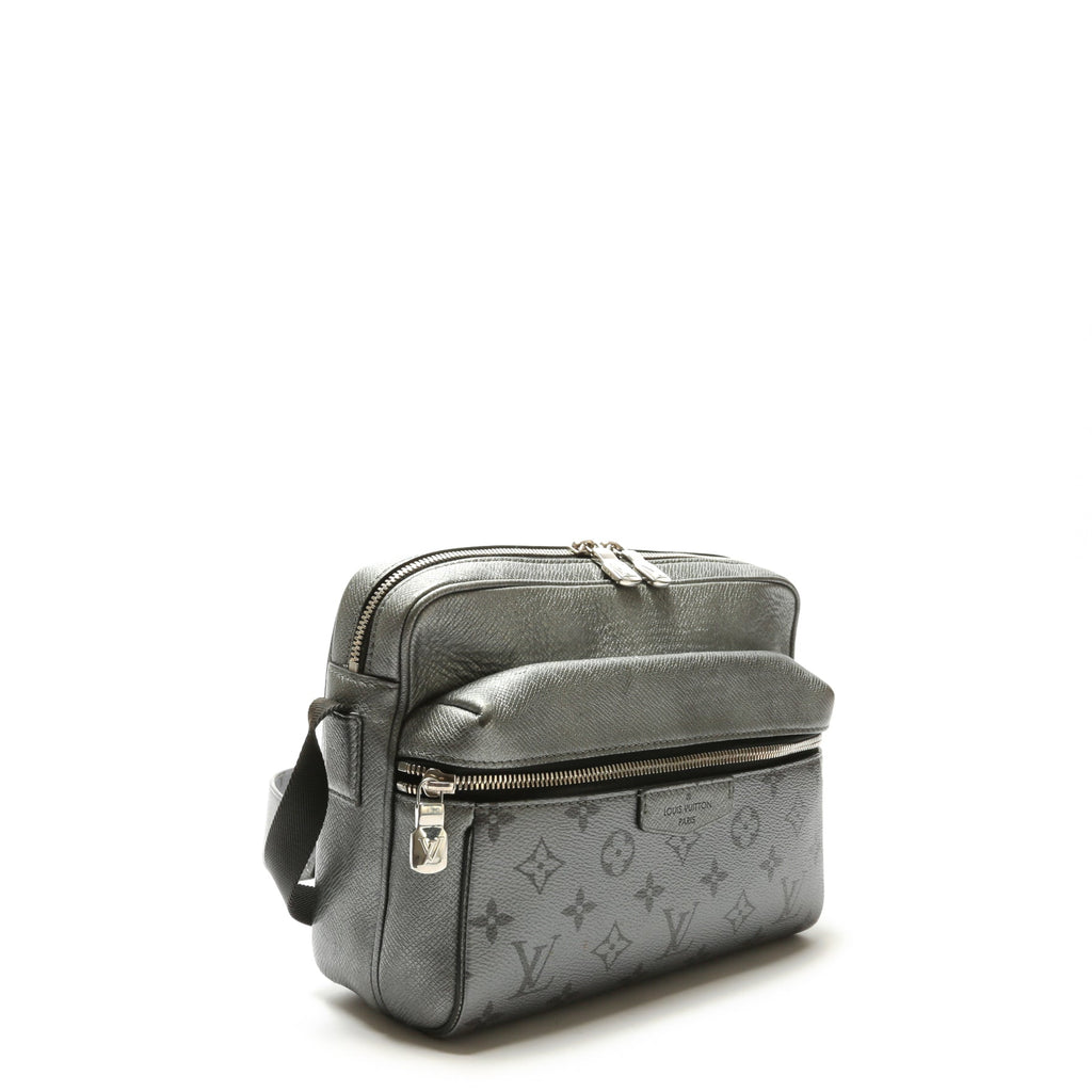 LOUIS VUITTON Outdoor Messenger Silver Taiga-OUTLET FINAL SALE