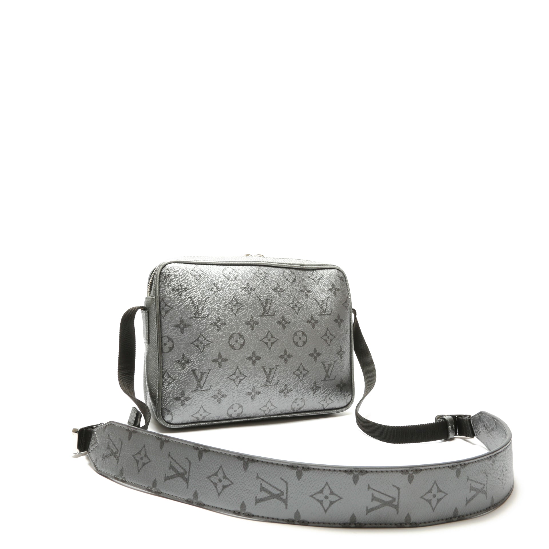 LOUIS VUITTON Outdoor Messenger Silver Taiga-OUTLET FINAL SALE